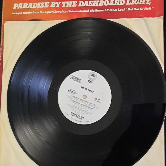 Meat Loaf- Paradise By The Dashboard Light, Single Promo Demo LP, 1978 - Picture 7 of 11